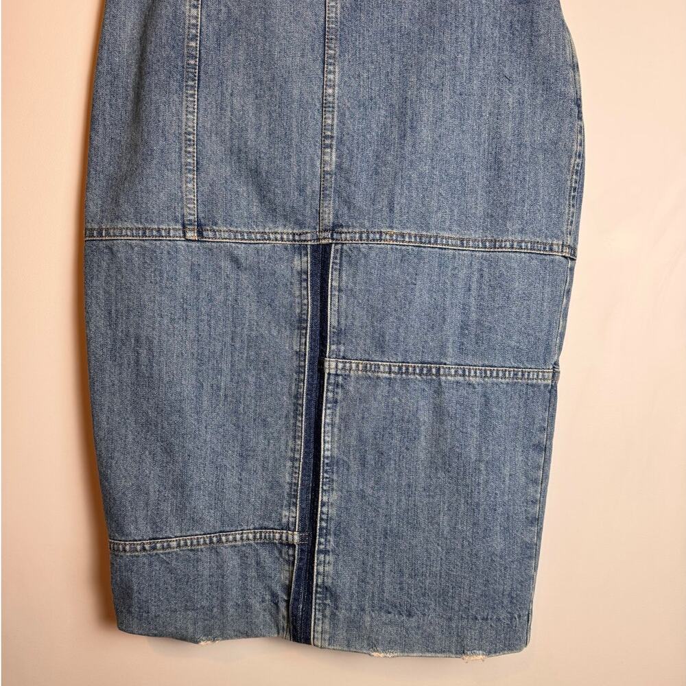 MIU MIU Gonna Denim Patchwork Midi Skirt - Size 38 - Picture 6 of 11
